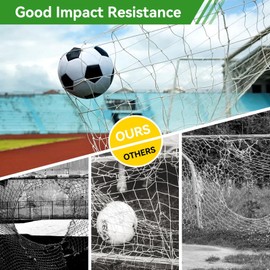 Football Goal Net 24x8,Soccer Net,Football Training Net Kids Soccer Net for Replacement Goal Net, Fit 6' X 4', 8' X 6', 12' X 6', 24' X 8' Goal Net