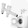 G1/2 Stainless Steel Faucet 1 Inlet 2 Outlet Washing Machine
