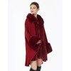 BEAUTELICATE Women Faux Fur Poncho Coat Oversize Cloak Open Front