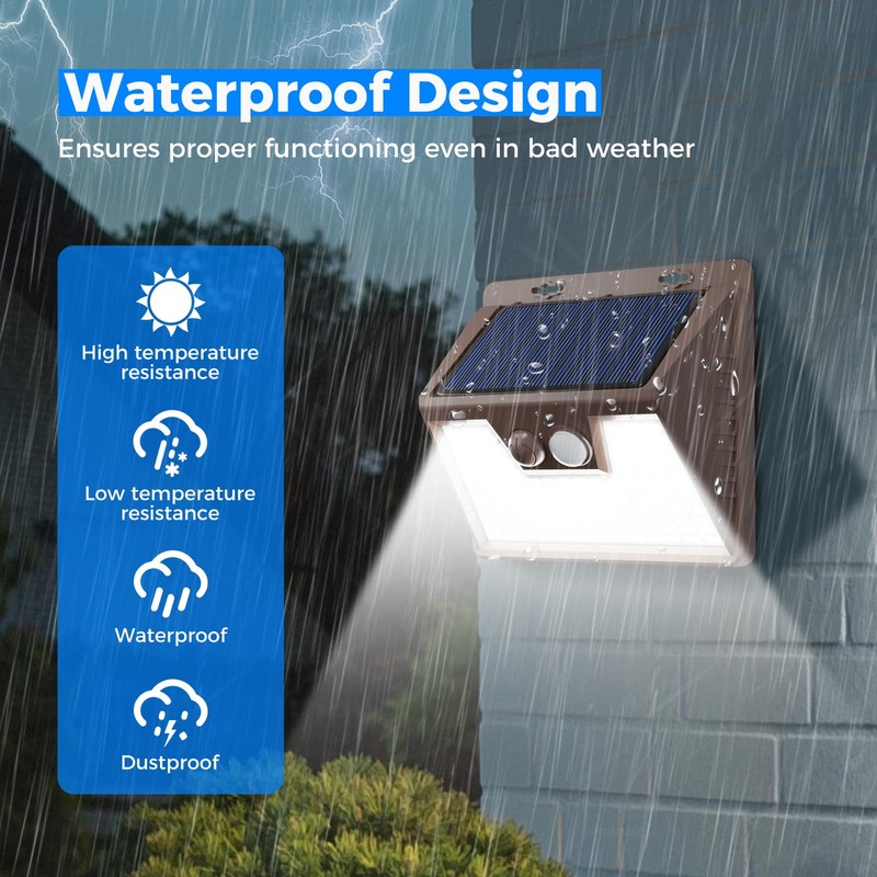 Peasur Solar Lights Outdoor Waterproof [12 Packs/140 LEDs], 3 Lighting