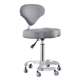 Dir Medical Stool Adjustable All Purpose Roller Stool Salon and Spa Stool with Backrest Adjustments ZEN