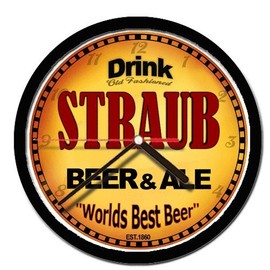 STRAUB beer and ale cerveza wall clock
