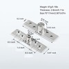 2pcs Pivot Hinge Rotating Hinge 360 Degree Stainless Steel Concealing
