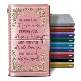 Inspirational Gifts Encouragement A6 Size Notebook Graduation Gift Behind You All Your Memories Writing Journal Motivational A6 Journal Notebook (Behind you-PinkA6)
