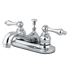 Kingston Brass GKB601AL Restoration 4-Inch Centerset Lavatory Faucet with Retail Pop-Up, 4-1/2", Polished Chrome