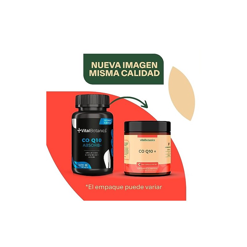 Vital Botanics CoQ10 Coenzima Q10 con Ajo y Cúrcuma
