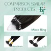 Easyouth Microring Extension Echthaar Ombre Braun Extensions Microring Echthaar Dunkelbraun