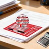 PUNCHMAN 30 Pack Red Aluminum Self-Adhesive Labels - Permanent Organizational