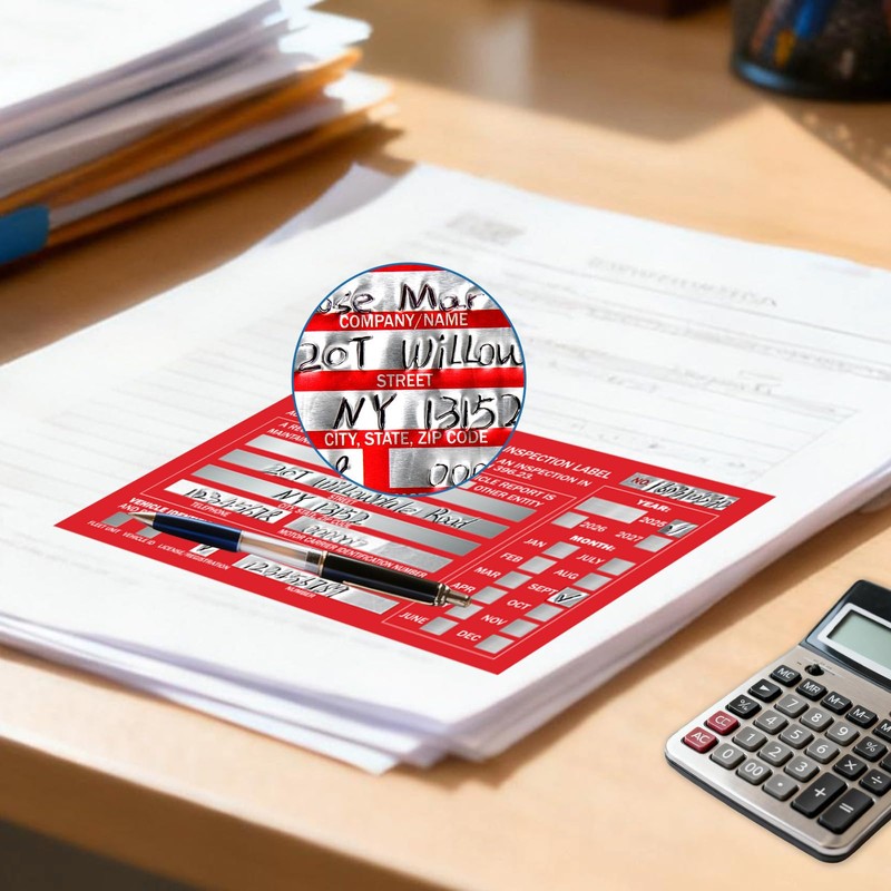 PUNCHMAN 30 Pack Red Aluminum Self-Adhesive Labels - Permanent Organizational