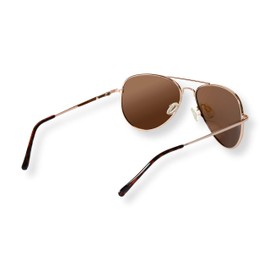 EVEE Polarized Aviator Sunglasses Classic Military Sunglasses (Scout) (Gold/Brown Lens, 59)