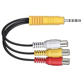 GQunit AV Adapter Cable Lead for Sumang TV, AV Cable,23cm 3.5mm Male to 3 RCA Female Cable Audio/Video Splitter Adapter Connector Cable for AV,Audio, Video, LCD TV,HDTV