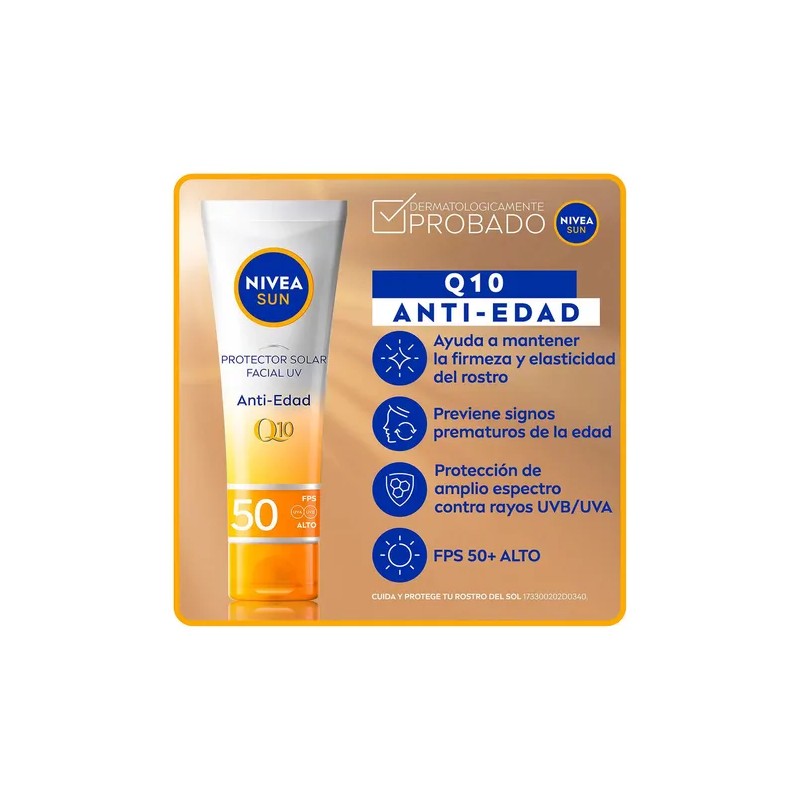 Protector Solar Facial Nivea Sun Antiedad Fps50 50ml