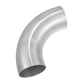 RATCHROLL Universal 90 Degree Bend Elbow Intercooler Pipe Air Intake Tube, 4" OD, 102mm OD, Leg Length 4", 100mm Leg Length, 6061 Aluminum Alloy, Silver Tone Replacement Car Parts