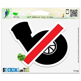 No Turbo Vinyl Sticker Small Window Bumper Phone Decal 3" x 2"