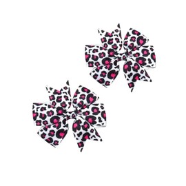 Cheetah Bow Hair Clips Leopard Hair Bow Clips Cheetah Hairclips Leopard Bowknot Pin BBW01 (D0)