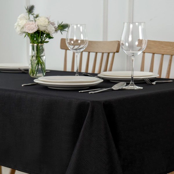 maxmill Square Jacquard Tablecloth Waterproof Spillproof Wrinkle Resistant Soft Slubby