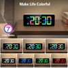 AMIR Digital Alarm Clock, Colorful LED Digital Clock with 7