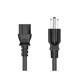 CableLeader 1ft 16 AWG Universal Power Cord IEC320 C13 to NEMA 5-15P, Extension Power Cord, Compatible with Computers, Monitors, Printers & TVs, Pack of 1