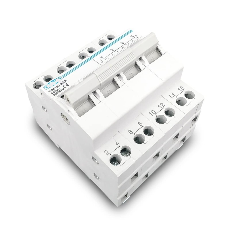 Rocker Switch 4P 63A 3 Phase MTS Dual Power Manual