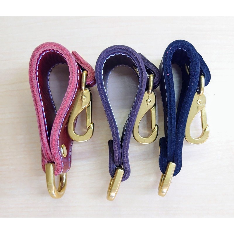 [nico nimo] Leather Key Ring, Belt Loop, Genuine Leather Key
