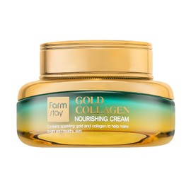 Farmstay Crema Nutritiva de Colágeno Oro - Crema de Colágeno - Hidratante Facial para la Elasticidad de la Piel - Refuerza la Barrera Cutánea - 55 ml