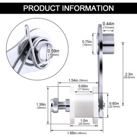 OIIKI White Chain Roller Tensioner, Mini Bike Chain Tensioner, Heavy Duty Chain Roller Tensioner w/Spring 110cc 125cc 140cc Dirt Pit Pro Dirt Bike (Two Replacement Wheels)