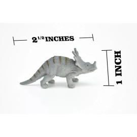 K&M Styracosaurus Dinosaur,  Very Nice Plastic Replica    2 1/2"   ~    F1867B4