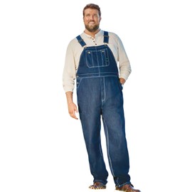 Boulder Creek by KingSize Men's Big & Tall Denim Overalls - 52 38, Indigo