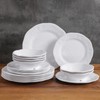 ZAROCRUS White Melamine Dinnerware Set, 18 Pcs Lightweight and Unbreakable