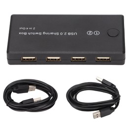 USB 2.0 Switch Selector 2 in 4 Out Great Compatibility Computer Peripheral Switcher Adapter
