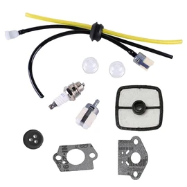 SRM210 Carburetor for Echo Trimmer Parts PE200 Carb Fuel Line Kit Tune up Primer Bulb Grommet for Weed Eater GT200 SRM 210 PE 200 HC150 SRM211 GT200 by Podoy