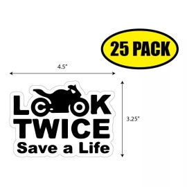 Tampa Printing 25 PACK 3.25"x4.5" LOOK TWICE SAVE Sticker Decal Humor Funny Gift VG0142
