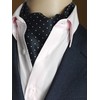 WANYING Men's Ascot Tie Scarf Cravat Ties Simple Chic for