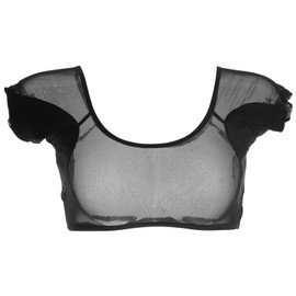 SUPVOX Underarm Sweat Pads Vest,Breathable Underarm Sweat Proof Padsproof Washable Sweat Protector for Women Girls Ladies Black