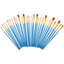 Paint Brush Set 30pcs Nylon Art Brushes for Watercolour Acrylic Oil Painting Professional Painting Kit