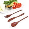 Wooden Cutlery Set Tableware Set Scratch Proof Portable Wood Spoon