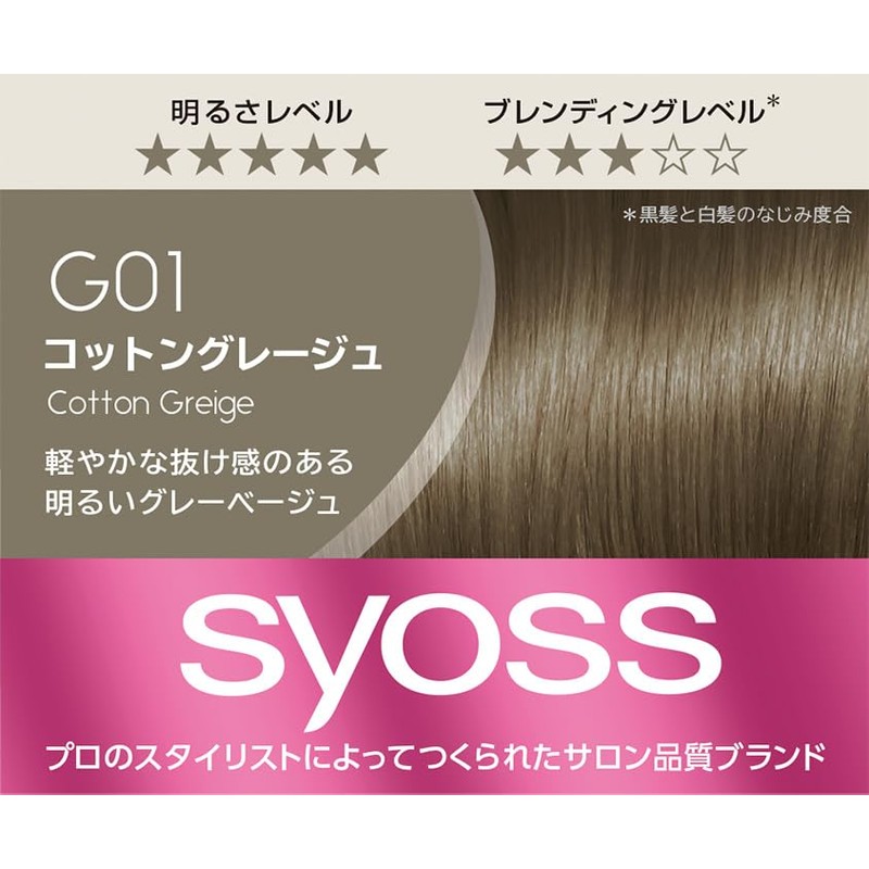 [SIOS] Color Genic, Milky Hair Color G01, Cotton Grade, 2P