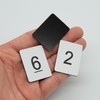 White Plastic Rectangular Number Plates 0-50