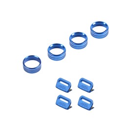 DSWSQ Window Switch Button Cover Air Conditioner Volume Radio Headlight Switch Knob Cover for 2018-2024 Jeep Wrangler JL JLU/Gladiator JT Interior Accessories, Blue