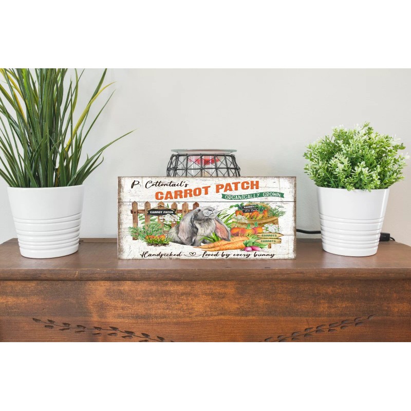 Twisted R Design Carrot Patch Printed Handmade Sign