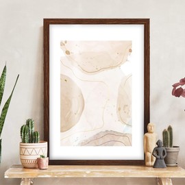 Abio Picture Frame Photo Frame Poster Frame for Photos Pictures Poster Rustic Vintage Boho Retro (Wood MDF, Brown, 15 x 21 cm)