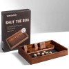 Vamslove Shut The Box Dice Game Wooden Board Table Math