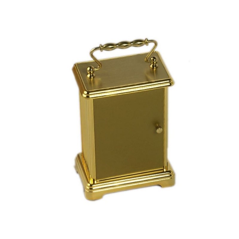 Widdop William Brass Effect Carriage White Dial Clock Quartz Movement