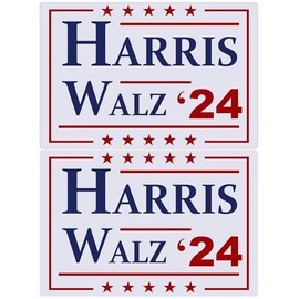 2 Pack Harris Walz 2024 Magnets Kamala Harris Tim Walz Waltz for President VP Car Magnet Vinyl Coat of Arms Auto Bumper Magnet Stickers Fade Proof Waterproof Outdoor Indoor