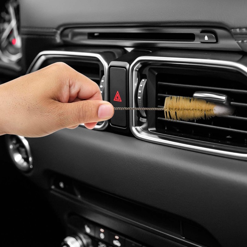 HIC Kitchen Soft-Tip Cleaning Brushes, Non-Scratch Microfiber with Boar Head