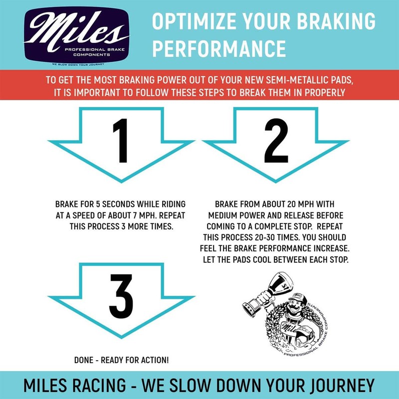 Miles Racing Disc Brake Pads Semi Metallic for Avid Juicy