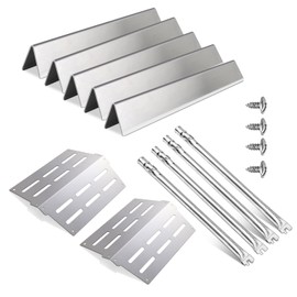 7620 7621 Flavorizer Bars for Weber Genesis 300 Series, E310, S310, E320, E330, S330, EP310, EP320, EP330 Grill with Front-Mounted Control (62752-4+7620+7622, Silver)
