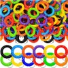TCSYLSC 120-Pack Wristlet Keychains, 12 Vivid Color Options, Adjustable Stretchy