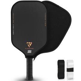 T700 Carbon Fiber Pickleball Paddles, Pickleball Set 16mm Pickle Ball Rackets with CMS Matte Surface Lightweight Honeycomb Core & Durable Edge Guard Protector Larger Sweet Spot