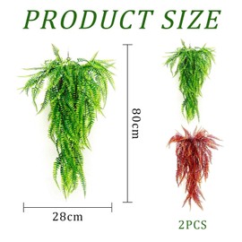 GDFHBD 2 Pieces Of Simulated Rattan, Home Accessories, Interior Decoration Plant Vines, Hanging Decorations, Suitable For Wall And Room Decoration.